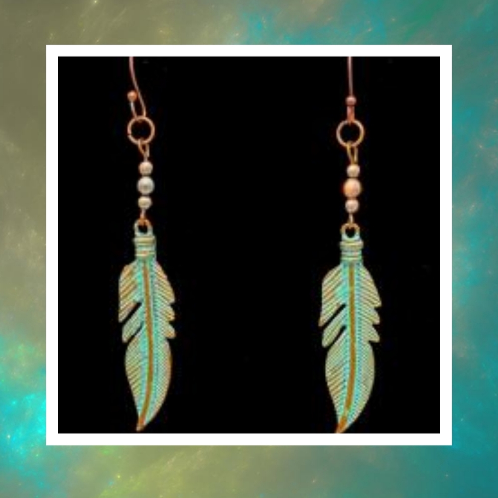 Turquoise lead earrings